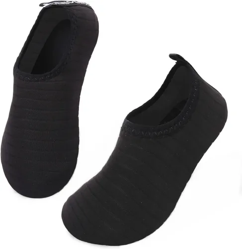 Scurtain - Zapatos acuáticos para niños, calcetines acuáticos de secado rápido con sensación de pies descalzos para niños, niñas y bebés con suela