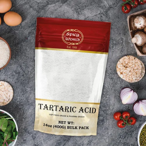 Miniatura 6 de Spicy World Bolsa grande de ácido tartárico puro de 14 onzas, grado superior, certificado USP, grado alimenticio, vegano, perfecta