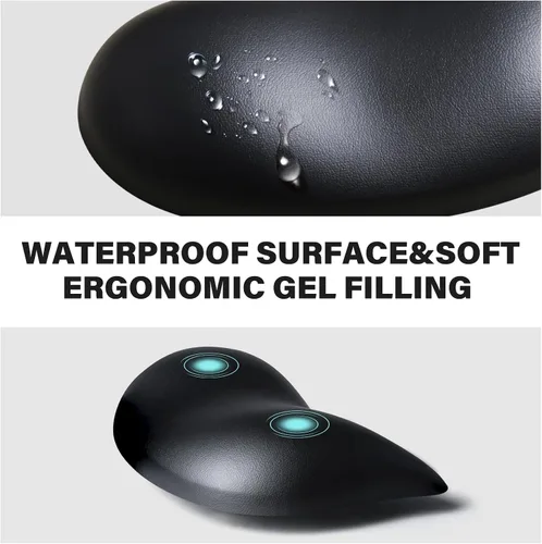 Miniatura 4 de JIKIOU Reposamanos ergonómicos deslizantes, muñeca de mouse de gel con superficie de cuero, almohadilla de muñeca deslizante con 4 ruedas