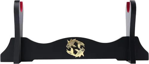 Miniatura 7 de Soporte de espada de terciopelo japonés acolchado Katana Stand Samurai Display Rack Soporte Todo Tanto Espada yin y Yang 1 Nivel