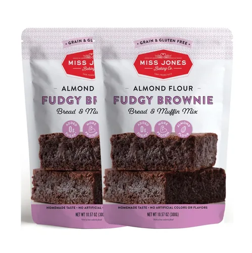 Miniatura 11 de Miss Jones Baking. Mezcla para Brownie Keto, sin azúcar añadida, naturalmente dulces, postres y golosinas. - Adecuadas para diabéticos, dietas