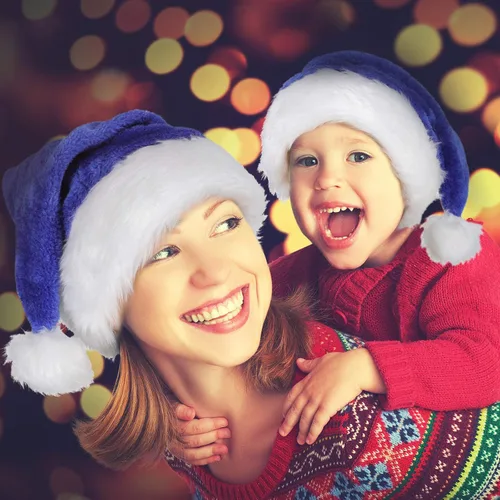 Miniatura 6 de SATINIOR 4 Piezas Sombreros de Papá Noel de Felpa, Unisex de Terciopelo para Navidad a Granel con Forro Cómodo para Fiestas, Vacaciones, Navidad Azul