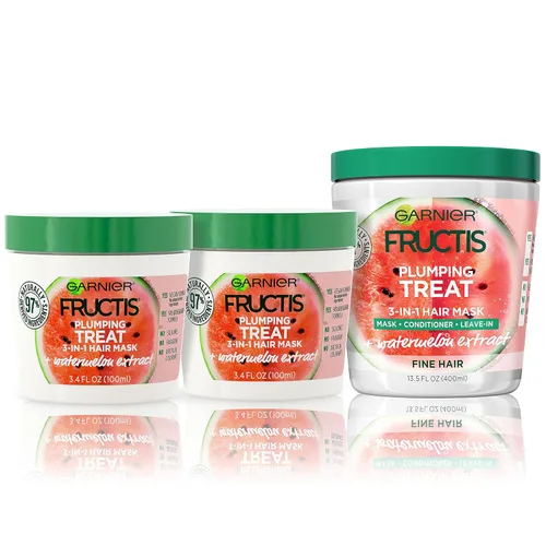 Miniatura 2 de Garnier Fructis Plumping Treat - Mascarilla capilar 3 en 1 con extracto de sandía