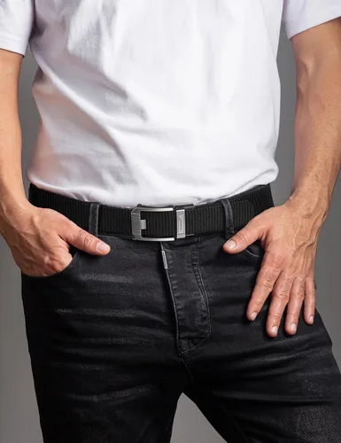 Miniatura 6 de JUKMO Cinturón de trinquete reversible, cinturón de trabajo táctico de nylon con hebilla deslizante automática
