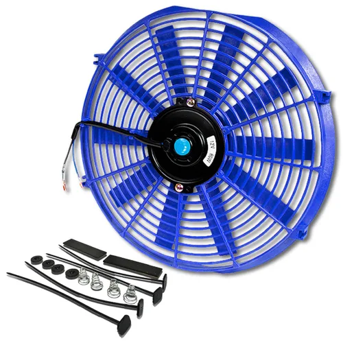 Miniatura 17 de DNA Motoring Ventilador de radiador delgado de refrigeración eléctrica de alto rendimiento de 12 pulgadas con kit de montaje, rojo, 2 piezas