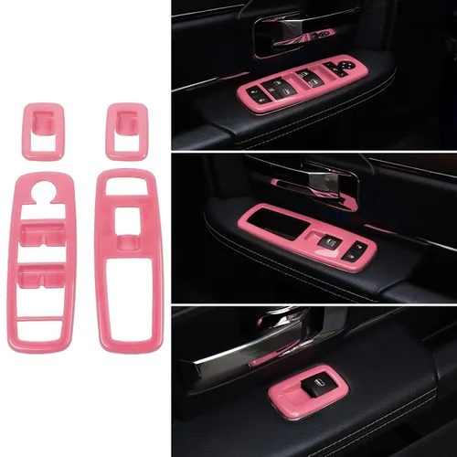 Miniatura 12 de Voodonala Interruptor de elevación de ventana, botón de control de elevalunas eléctrico, embellecedor para Dodge Charger Durango 2011-2025, para RAM