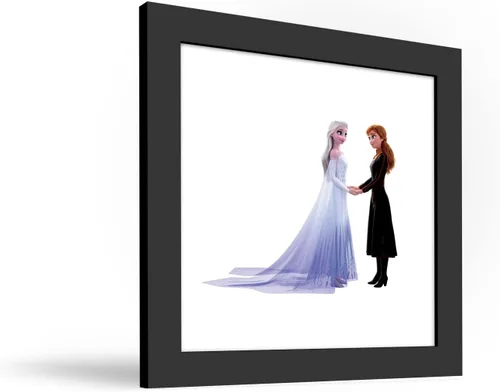 Miniatura 2 de Trends International Gallery Pops Disney Frozen - Póster de pared de Elsa y Anna tomados de la mano, 12.00 x 12.00 pulgadas, versión de marco negro