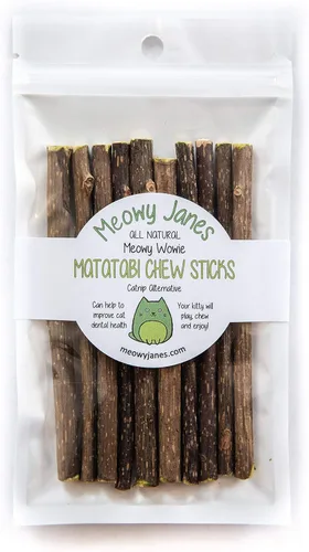 Meowy Janes Matatabi - Palitos masticables – Un juguete natural para gatos y golosinas para gatos – Alternativa de hierba gatera