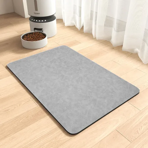 Miniatura 17 de MontVoo - Alfombrilla absorbente para alimentación de mascotas - Alfombrilla para mascotas sin manchas para cuenco de comida y agua - Alfombrilla