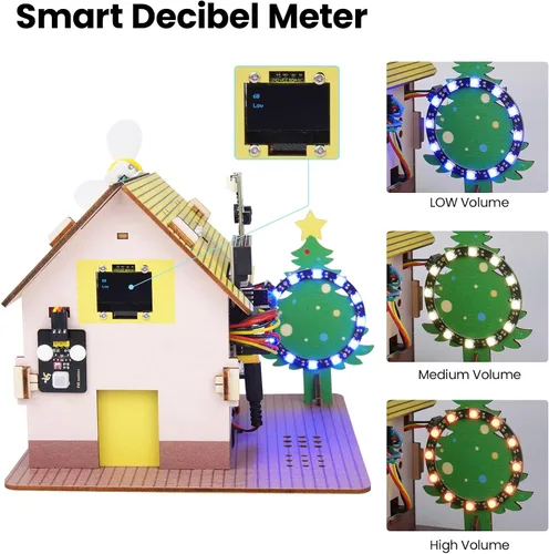 Miniatura 3 de Microbit Smart Home para microbit V1 y V2, kit de codificación STEM educativo DIY con tutorial en línea, kit de programación electrónica