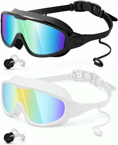 Miniatura 11 de Swim Goggles 2 Pack, Wide View Anti Fog&UV Swimming Goggles for Audlt, No Leaking Swim Glasses for Men Women Kids