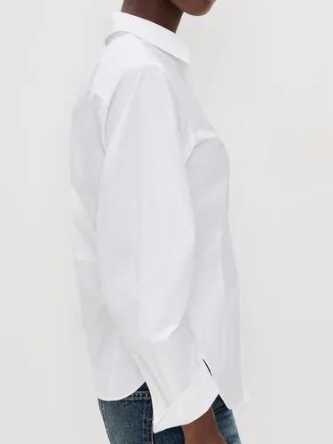 Miniatura 2 de SUNNOW Blusa de manga larga para mujer, con cintura ceñida, con solapa y abertura frontal, elegante para la oficina hasta el fin de semana