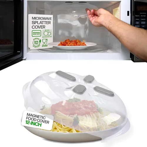 Miniatura 12 de HOVER COVER Cubierta magnética contra salpicaduras, tapa transparente de 12 pulgadas sin BPA, protector de placa ventilada con rejillas de Grafito