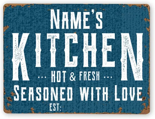 Miniatura 22 de Letreros de cocina personalizados personalizados para cocina, decoración de pared, letreros de metal para restaurante de mostrador, bar en casa