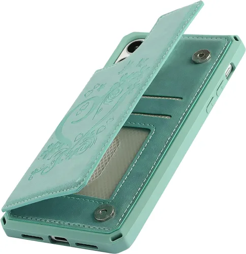 Miniatura 8 de Cavor Funda para iPhone 11 Pro Max con tarjetero, cartera con tarjetero y tarjetero para tarjetas de crédito para iPhone11ProMax