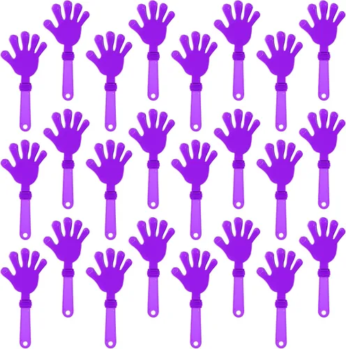 Miniatura 15 de 24 pinzas de mano color azul rey de 7.5 pulgadas para hacer ruido, regalos de fiesta, aplausos de plástico, eventos deportivos, pelota de animación