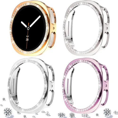 Miniatura 120 de DEALELE Paquete de 1 + 3 fundas y protector de pantalla compatible con Samsung Galaxy Watch FE / 5/4 de 1.575 pulgadas, funda protectora