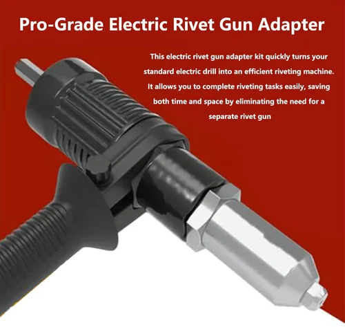 Miniatura 2 de Adaptador de pistola remachadora eléctrica de grado profesional, kit de adaptador de pistola remachadora eléctrica profesional, convierte tu taladro