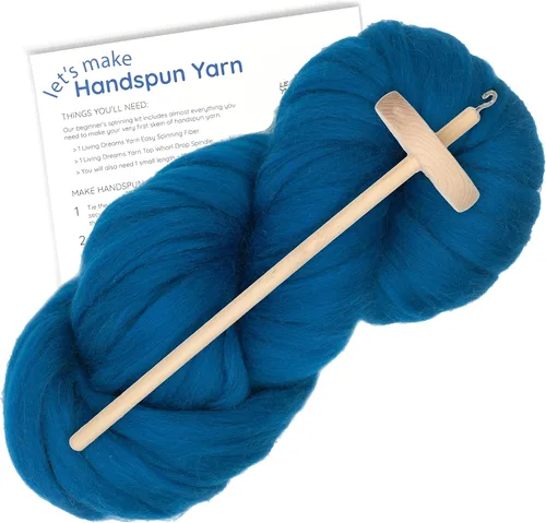 Miniatura 14 de APRENDE a GIRAR - Kit de Spinning para Principiantes con Husillo de Caída y Lápiz Merino Roving. Elige tu color y haz hilo! Color: Gamuza