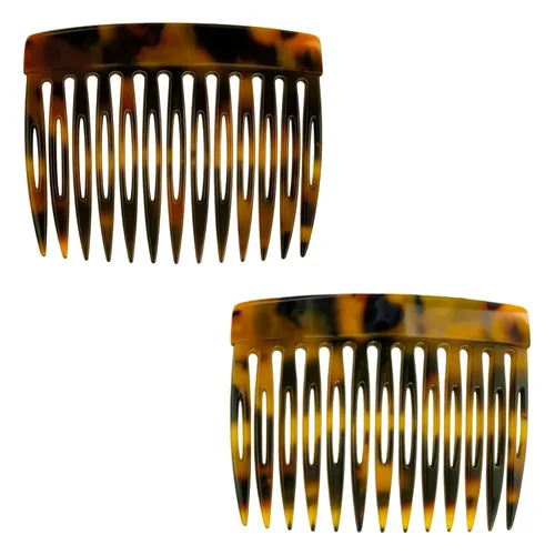 Miniatura 7 de 2 peines laterales franceses para mujer, accesorios para peinar el cabello, pinzas decorativas para el cabello (lunares)