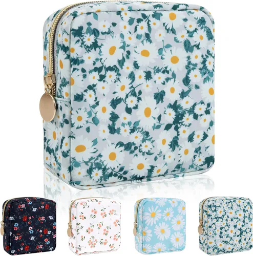 Miniatura 53 de Iqimott Bolsa Grande de Maquillaje de Nylon para Viaje, Bolsa de Cosméticos Preppy Grande Organizadora de Maquillaje de Nylon Bolsa de Artículos