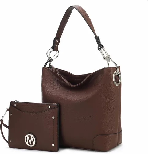 Miniatura 25 de MKF Collection Mia K - Bolso Hobo para mujer, de piel vegana, bolso de hombro holgado, bolso con asa superior