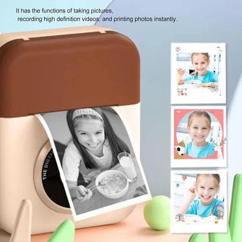 Miniatura 3 de Cámara de impresión instantánea para niños, cámara instantánea HD de 2.4 pulgadas 1080P con impresión fotográfica HD con 6 rollos de papel
