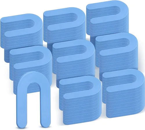 Thyle 1500 piezas de cuñas de herradura espaciadores de azulejos azules espaciadores de azulejos de 1/16 pulgadas en forma de U estructural cuñas de