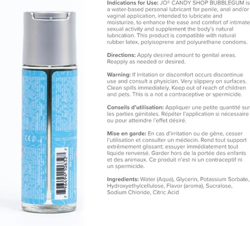 Miniatura 2 de JO H2O - Lubricante personal comestible a base de agua para parejas, sin azúcar, 2 onzas líquidas