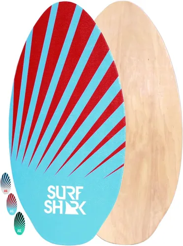 Miniatura 8 de Skimboards de madera de lujo de 35 a 41 pulgadas con almohadilla de agarre de tracción EVA para X-Grip Tabla desnatada de madera para niños y Surf