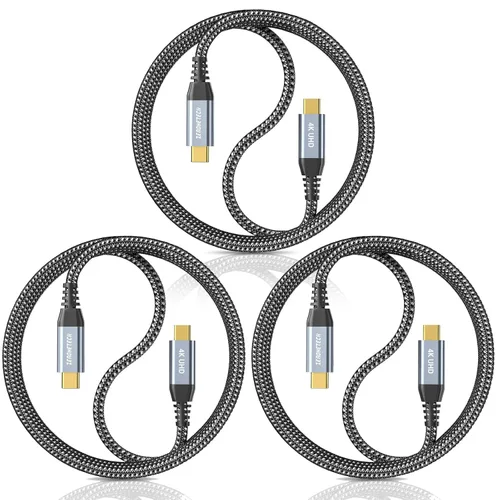 Miniatura 19 de Cable para Monitor USB C ZeroneTeck [0.91 m, Rosa], Transferencia de Datos de Alta Velocidad de 20 Gbps, Salida de Video de Pantalla 4K@60Hz, Carga