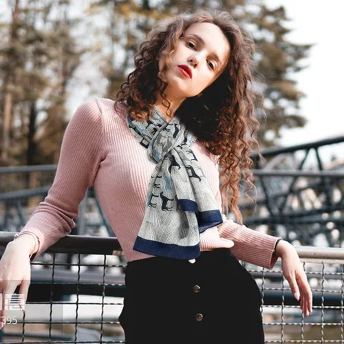 Miniatura 6 de E-Clover Bufanda de moda para mujer, bufandas ligeras, chal para primaveraverano e invierno