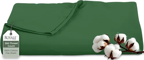 Royale Linens Sábana encimera de 300 hilos de 100 % algodón peinado de fibras largas, súper suave, sábanas encimera, la sábana encimera de tamaño
