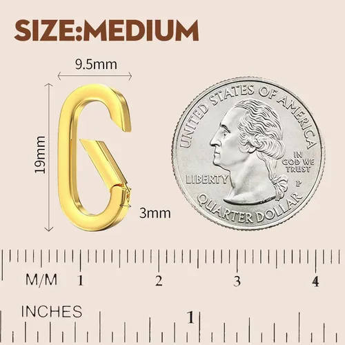 Miniatura 2 de OHINGLT 10 piezas de cierres de colgante con clip mosquetón – cierre y cierres de collar de oro de 18K, conector de encanto de pulsera para mujeres