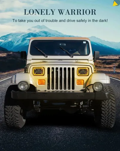 Miniatura 4 de MAYELLO Faros delanteros LED de 5x7 y 7x6, aprobados por DOT, H6054, faros delanteros de haz sellado Hi/Low, compatibles con Jeep Cherokee XJ