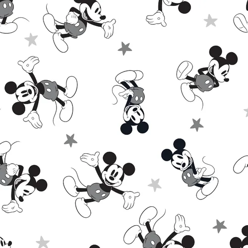 Miniatura 5 de Lambs & Ivy Sábana bajera ajustable de algodón con Mickey Mouse mágico - Blanco, Disney