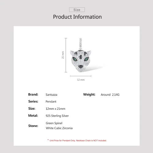 Miniatura 4 de Santuzza Colgante de plata de ley 925 con piedras preciosas animales para mujer