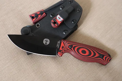 Miniatura 5 de Holtzman's Gorilla Survival Bloodline - Cuchillo de supervivencia de hoja fija de espiga completa con funda Kydex (verde) - Acero de alto carbono