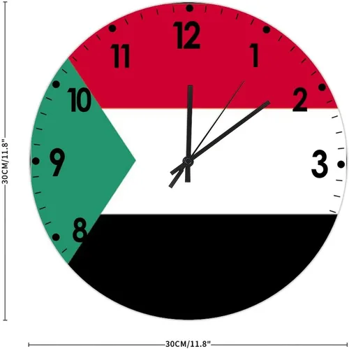 Miniatura 381 de Cheyan Reloj de pared con bandera de Canadá de 12 pulgadas, silencioso, sin tictac, de PVC, funciona con pilas, reloj redondo decorativo, regalo