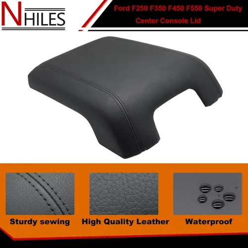 Miniatura 4 de NHILES Kit de Tapa de Consola Central Negra de Repuesto Compatible con F-250 Super Duty F-350 Super Duty F-450 Super Duty F-550 Super Duty 2011 2012