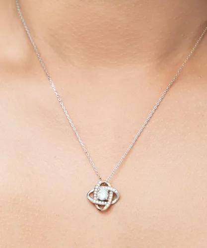 Miniatura 3 de Collar para mamá Eres mi mejor amiga y confidente en cada paso del camino - Regalo para madres nudas de amor de color oro, Zinc chapado en plata.