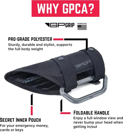 Miniatura 3 de GPCA GP Grip LITE - Manijas de agarre para Jeep, agarre de barra antivuelco de metal de aluminio para Jeep Wrangler 4xe, JL, JK, JT, Sport, Sahara
