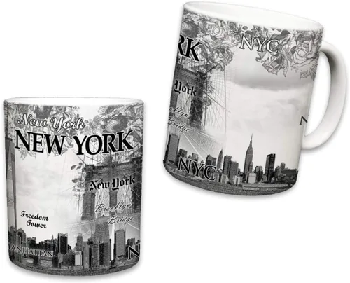 Miniatura 10 de Sweet Gisele Taza inspirada en la ciudad de Nueva York Taza de café de cerámica NYC Skyline del centro de Manhattan Empire State Building