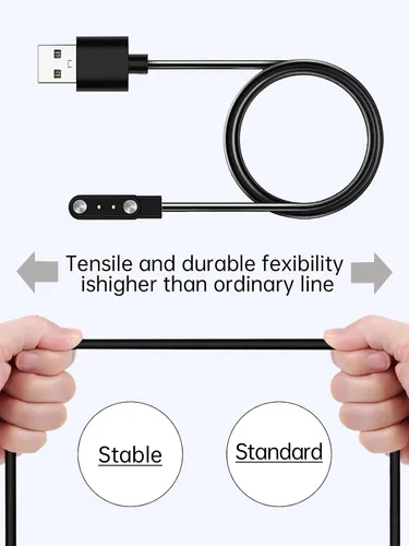 Miniatura 5 de Cable de carga para relojes inteligentes militares LIGE, cable de carga flexible USB magnético, accesorios para relojes inteligentes militares LIGE