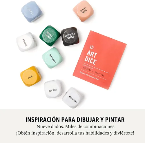 Miniatura 2 de Two Tumbleweeds Dados de Arte - Juego de Dibujo y Pintura para Adultos, Artistas y Profesores - Juego de 9 Dados para Inspiración Creativa