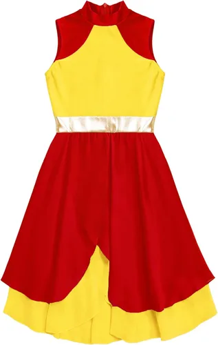 Miniatura 88 de CHICTRY Vestido de baile lírico sin mangas asimétrico para niñas, disfraz de adoración litúrgica contemporánea