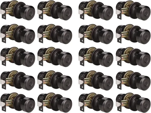 Miniatura 89 de KNOBWELL Paquete de 4 pomos de puerta cuadrados modernos para paso, pomos de puerta interiores, manija de puerta de pasillo y armario, color negro