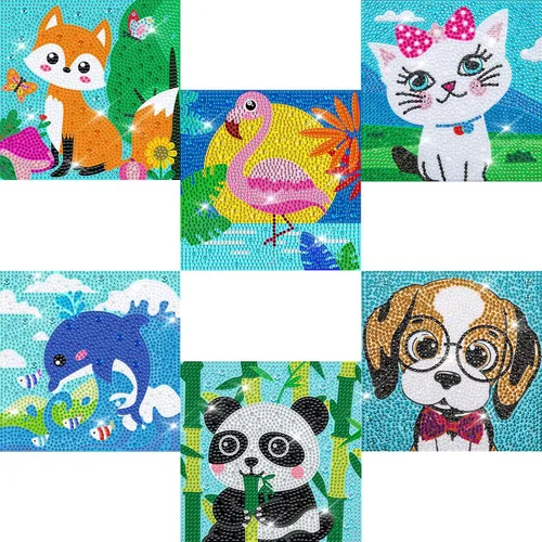 Miniatura 10 de Labeol Kits de arte de diamantes para niños, manualidades para niñas de 6 a 8 a 10 a 12 años, fáciles de hacer tú mismo, creativas calcomanías