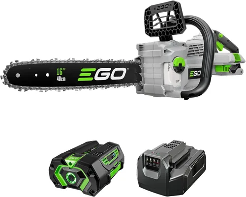 Motosierra EGO POWER+, motosierra de 16” alimentada por batería, eléctrica inalámbrica, incluye batería de 56V 4.0Ah y cargador – CS1613