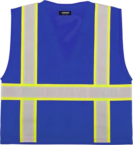 Miniatura 3 de ML Kishigo Chaleco de malla con múltiples bolsillos de visibilidad mejorada (B100), Plateado, L-x-L